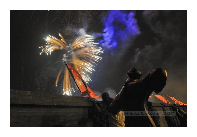 Fireworks, wall of Pingyao, China. 2008