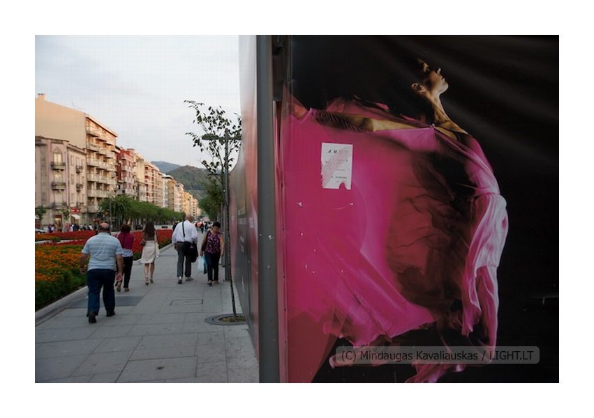 Braga, Encontros da Imagem. A meeting with a picture on a street. Portugal, 2010