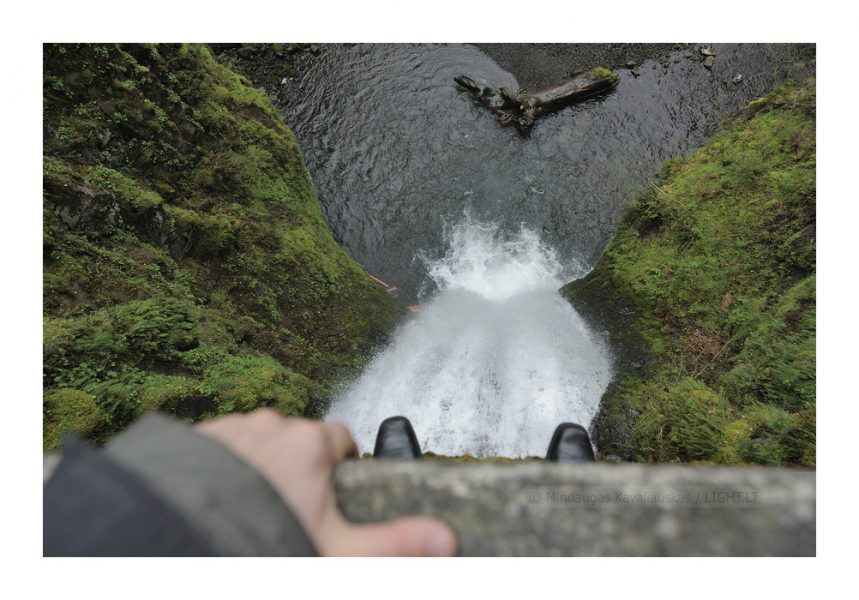 Self-portrait @ Multnomah Falls, Oregon. 2009