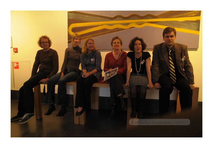 Noorderlicht, Leeuwarden, Fries museum. Behind Walls - exhibition opening. Me (right), colleagues, organizers.. 2008