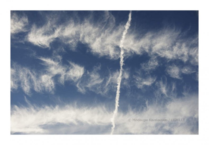 Skytracks over Lithuania. "Aeroflot" flight from Moscow Sheremetyevo SVO to Frankfurt FRA, 2012