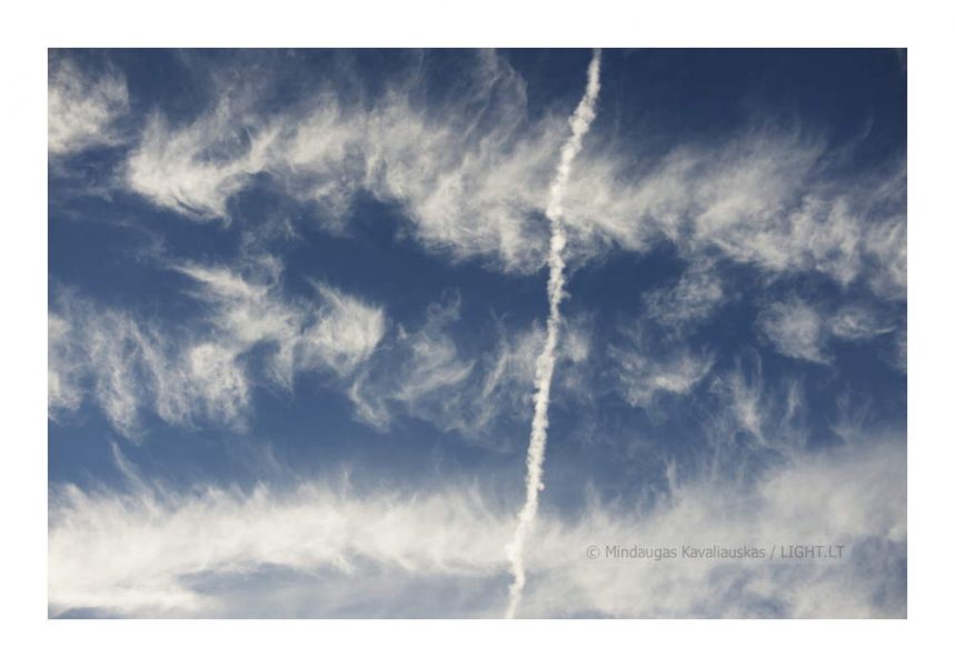 Skytracks over Lithuania. "Aeroflot" flight from Moscow Sheremetyevo SVO to Frankfurt FRA, 2012