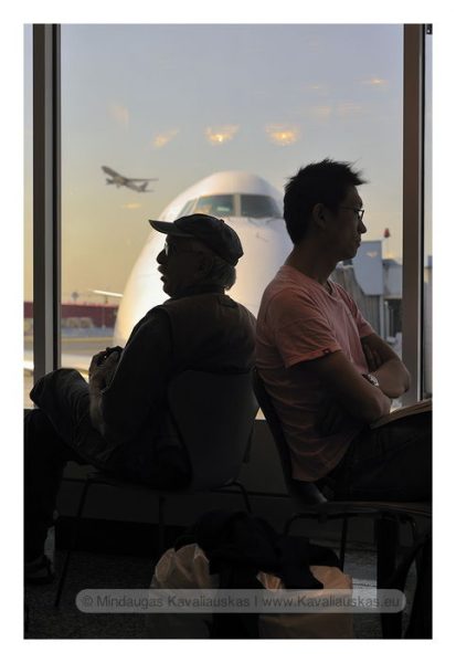 travel'AIR. Waiting to board a Jumbo to Singapore at Frankfurt airport (FRA). 2009